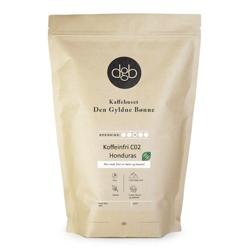 Koffeinfri Franskbrent Honduras Økologisk 250g (Co2) 0